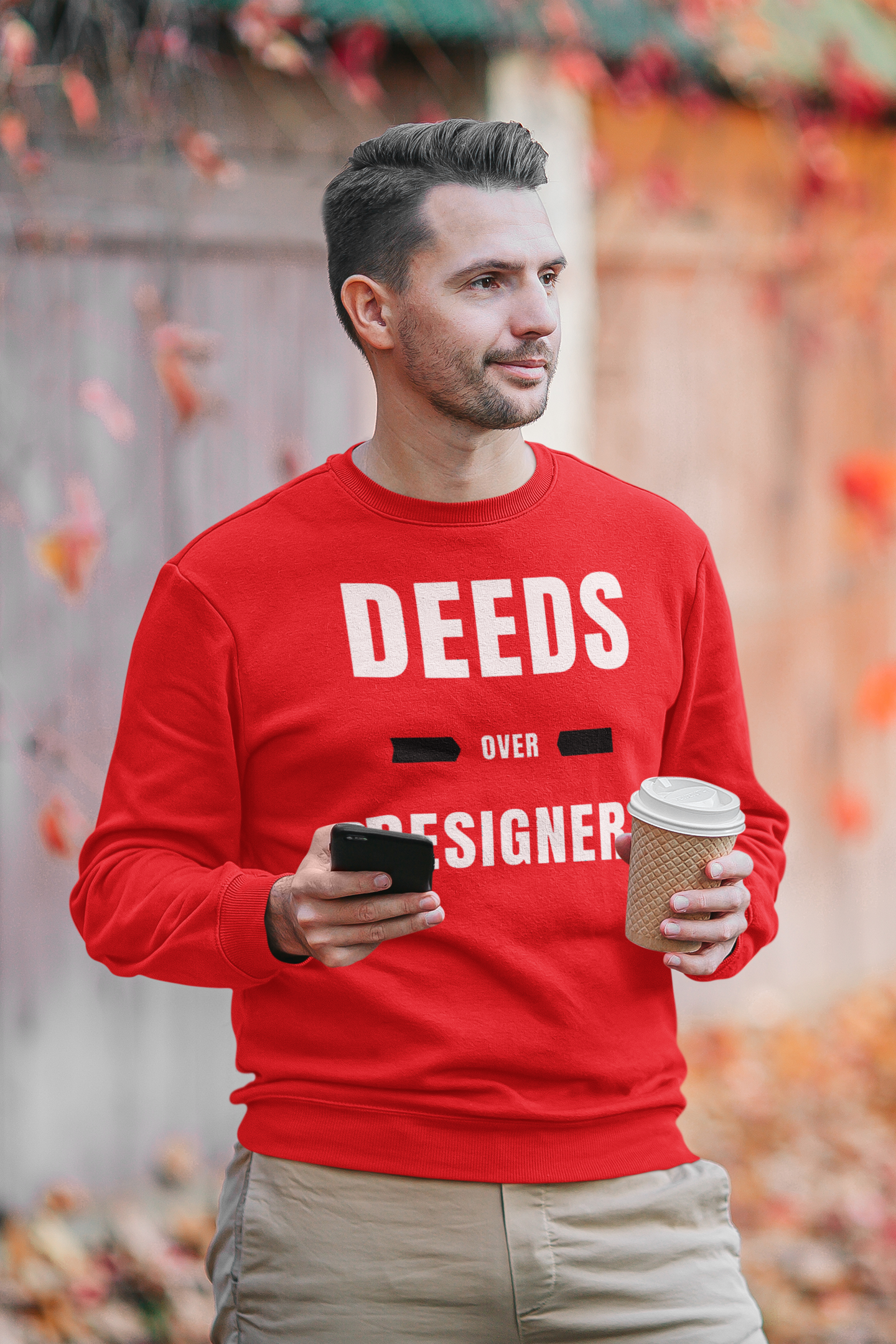 Deeds Over Designer Sweatshirt