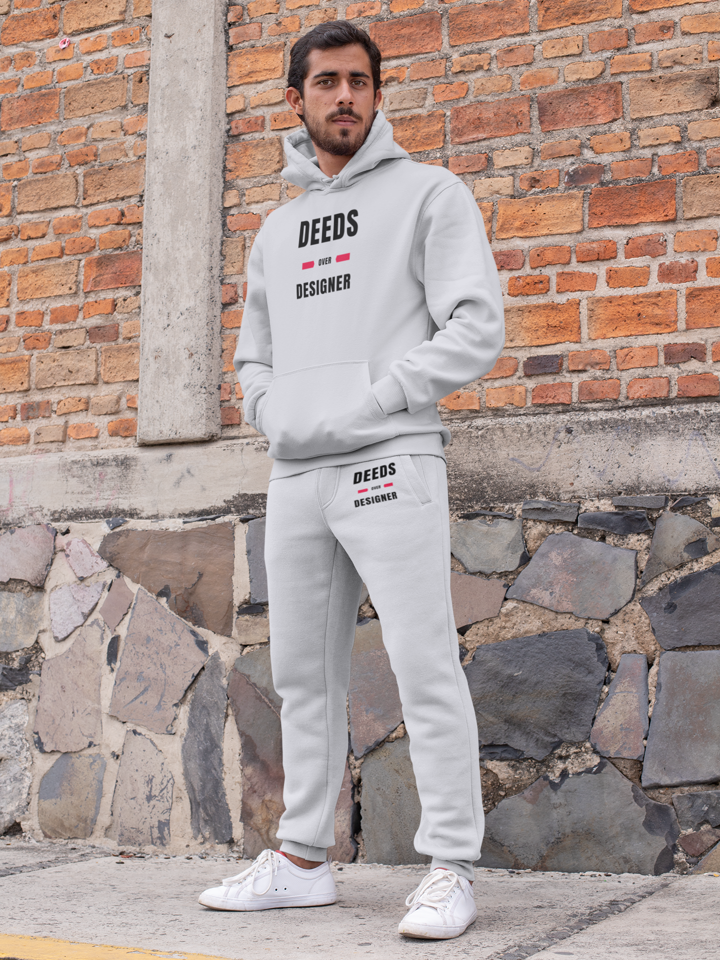 Deeds Over Designer Hoodie Set